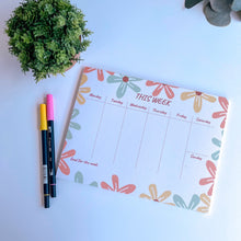 Load image into Gallery viewer, Spring Florals Weekly Planner Notepad, 11 x 8.5 in.
