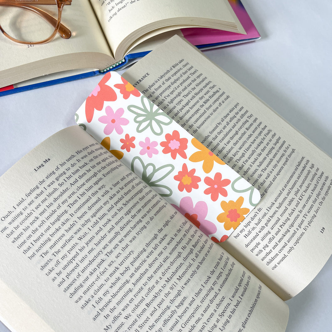 Checkered Blossoms Bookmark