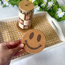 Load image into Gallery viewer, Happy Face Cork Coaster
