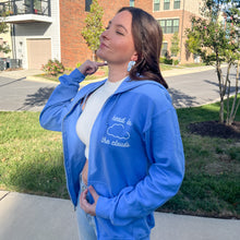 Load image into Gallery viewer, Head in the clouds - Sky Blue Hoodie
