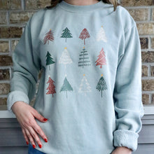 Load image into Gallery viewer, Christmas Trees - Sage Green Crewneck
