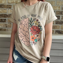 Load image into Gallery viewer, Floral Brain - Tan Tee
