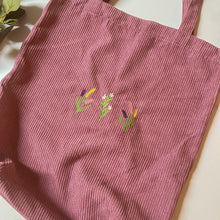 Load image into Gallery viewer, Wildflowers Corduroy Embroidered Tote
