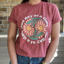 Load image into Gallery viewer, One day at a time - Raspberry Tee
